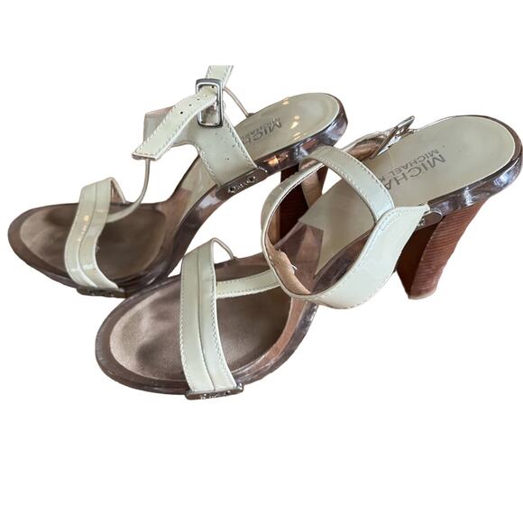 Michael Kors Clear and Off White Heels- Sassy and Flirty-Size 8.5 - Picture 1 of 6